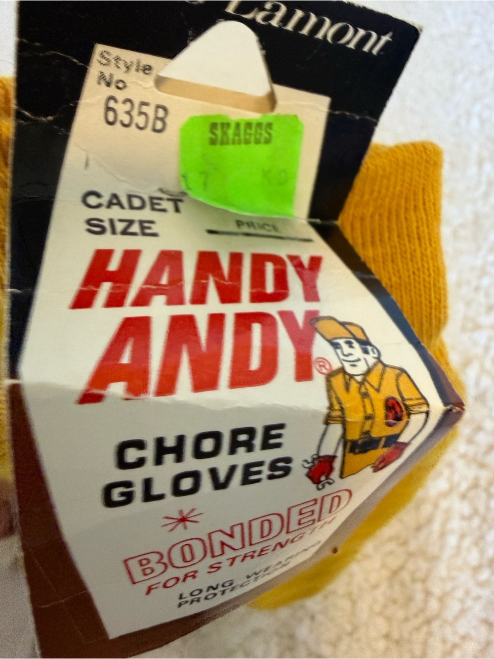 Vintage Handy Andy Wells Lamont Chore Work Gloves